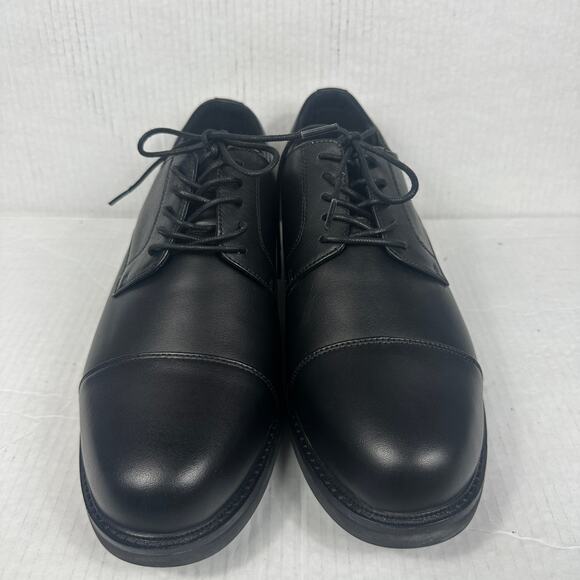 Apex Mens 13 Wide Lexington Cap Toe Oxford Shoes Black Leather Dress Shoe LT600M main image 5